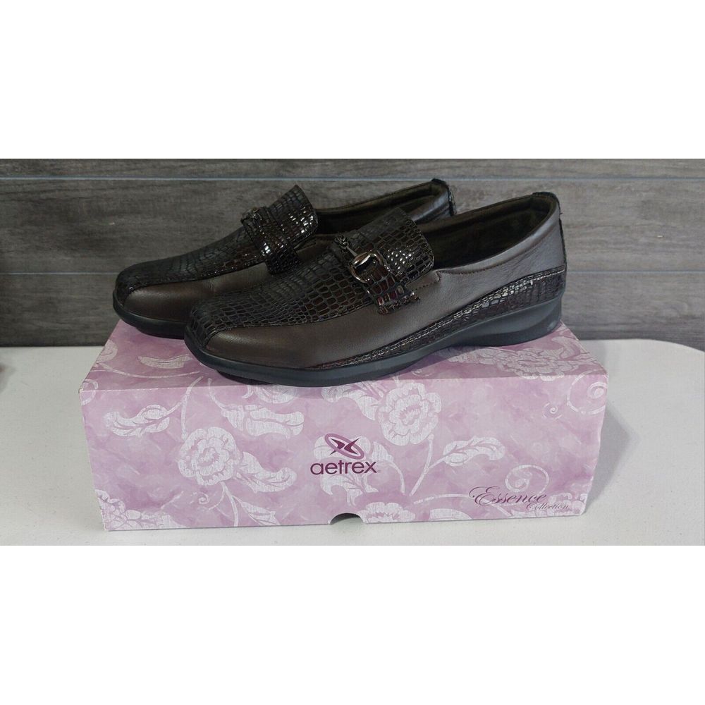 Detrex Womens Comfort Leather Brown Slip‎ On Shoes E251WM11 Size 11M NEW #362
